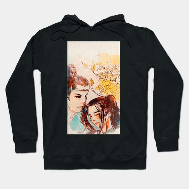 Modaozushi untamed lanwangji wangyibo weiying xiaozhan anime manga style Hoodie by meisanmui